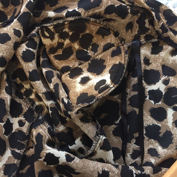 Vintage 80’s/90’s Open Front Leopard Print Blouse - Picture 6 of 10